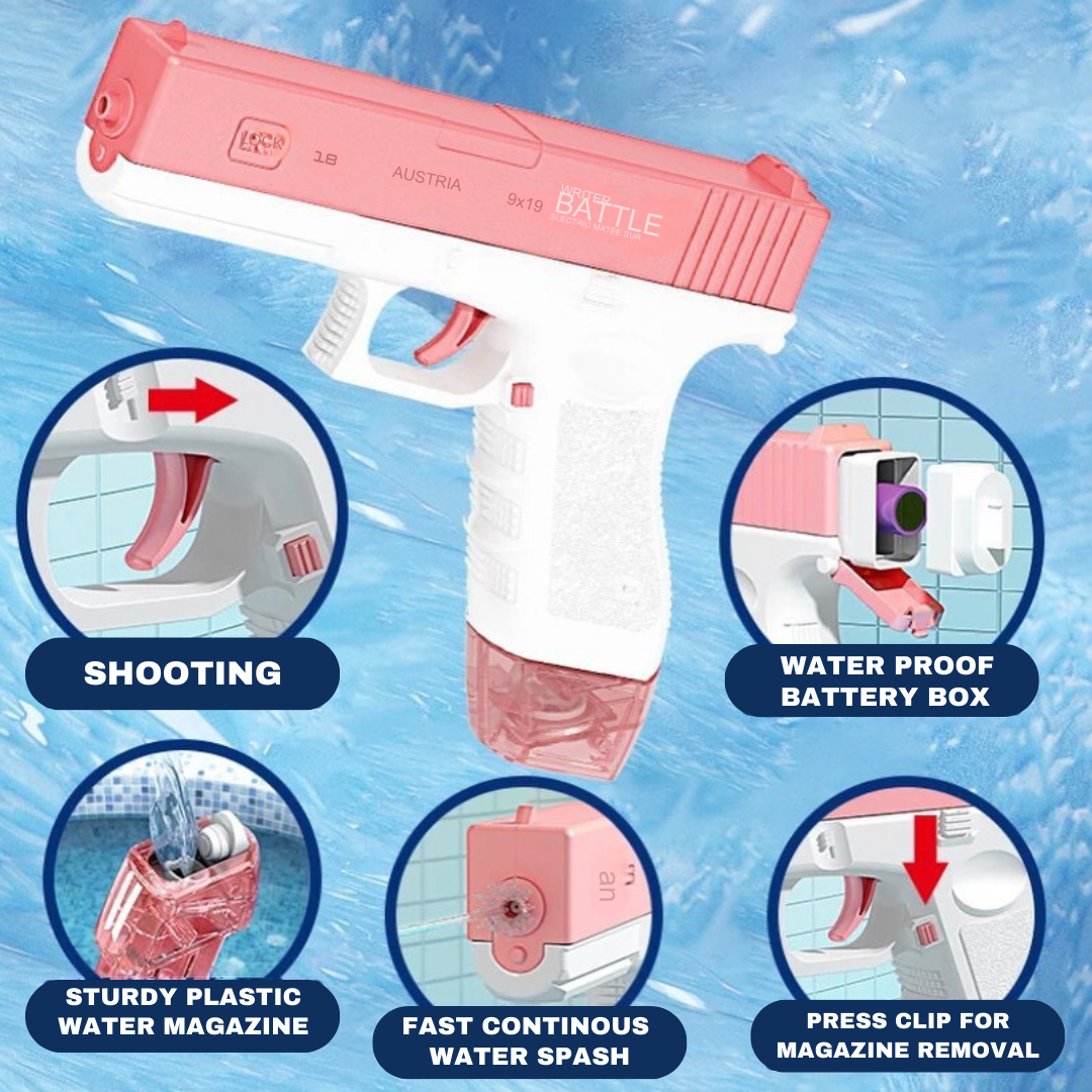 G Lock Electric Water Gun with Magazine | Pink