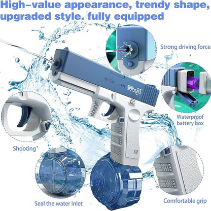 G Lock Electric Water Gun with Tank | Blue