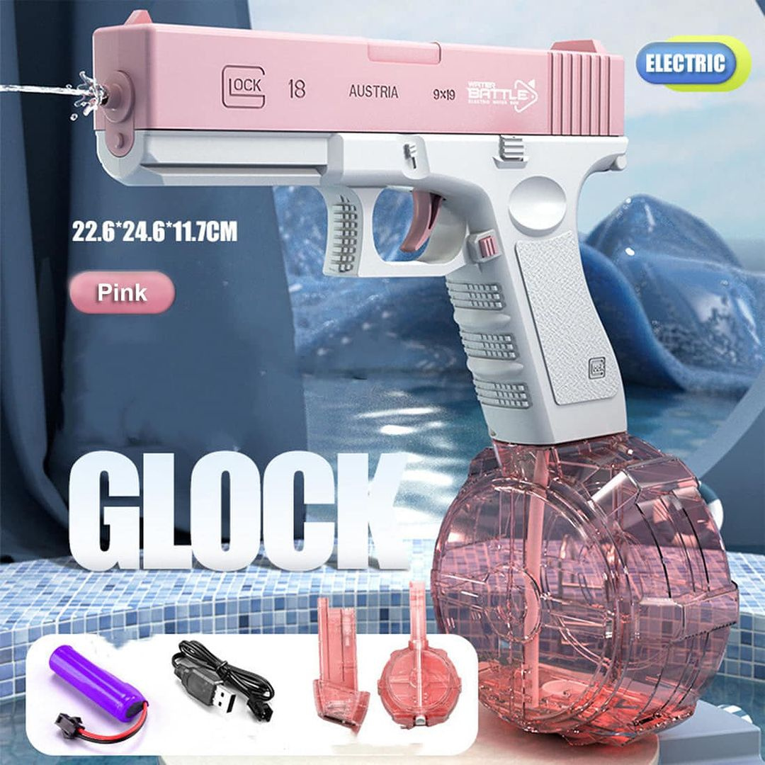 G Lock Electric Water Gun with Tank | Pink