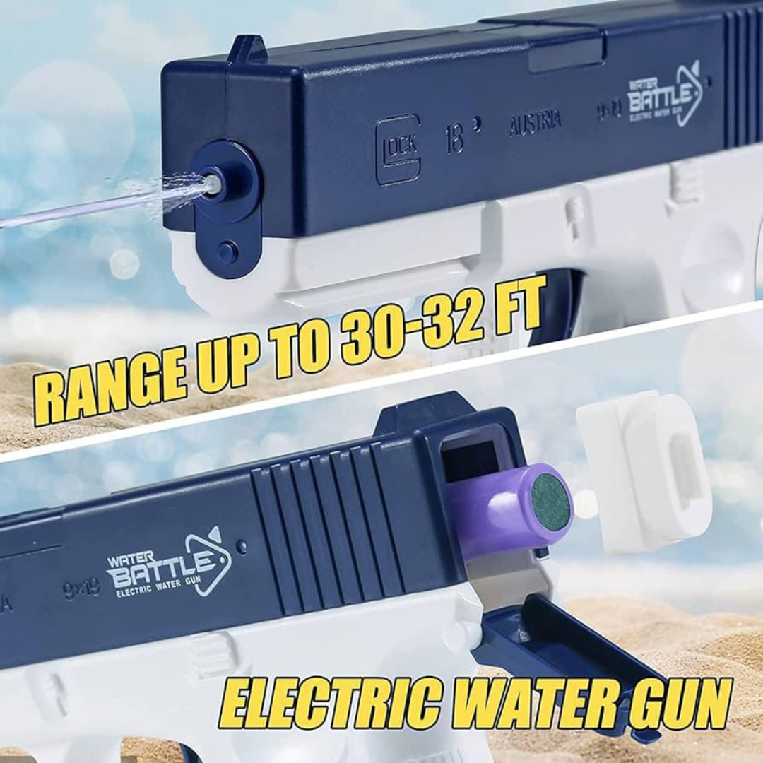 G Lock Electric Water Gun with Magazine | Blue